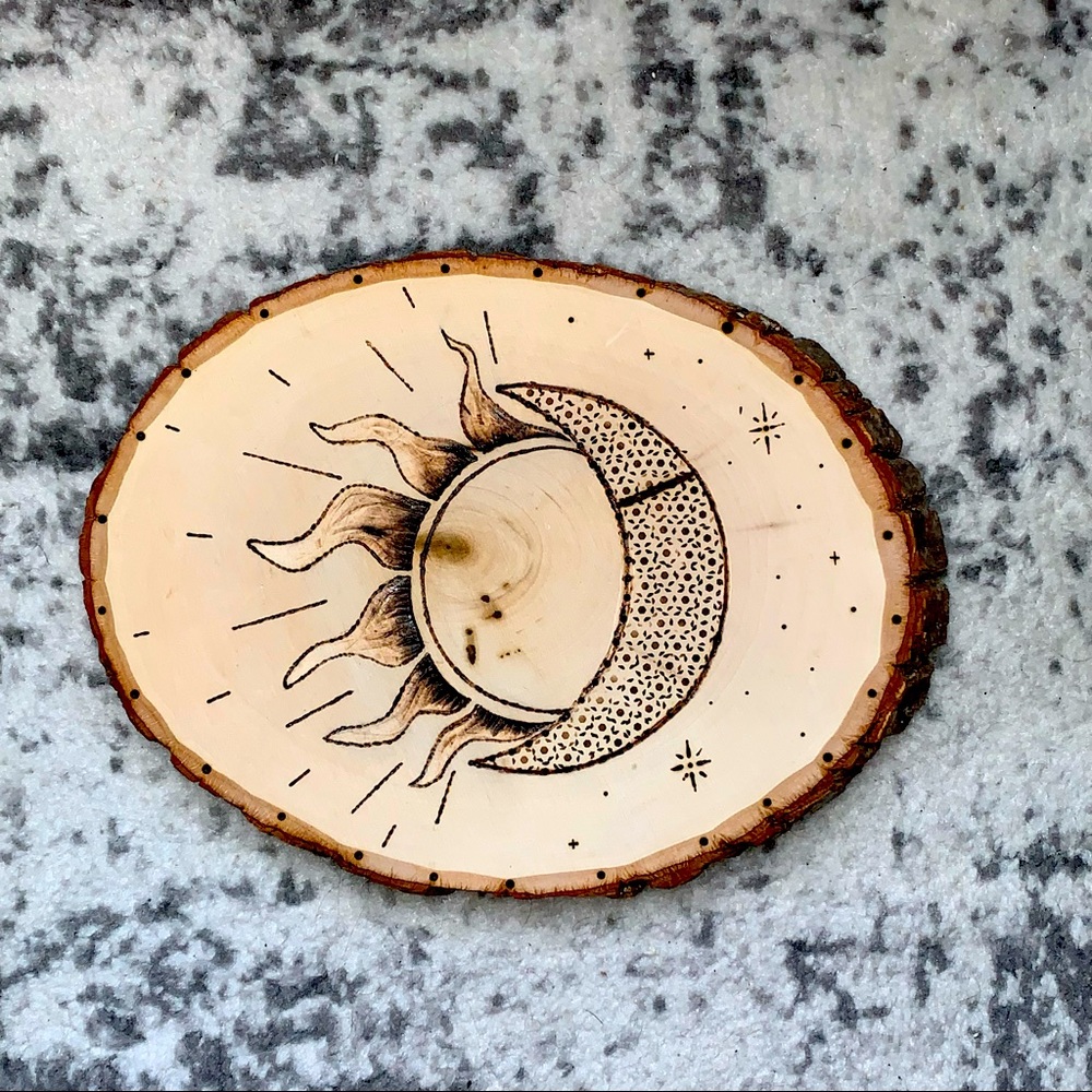 Sun and Moon Woodburning